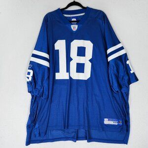 Indianapolis Colts Jersey Mens 5XL Blue On Field Manning 18 Reebok NFL Football